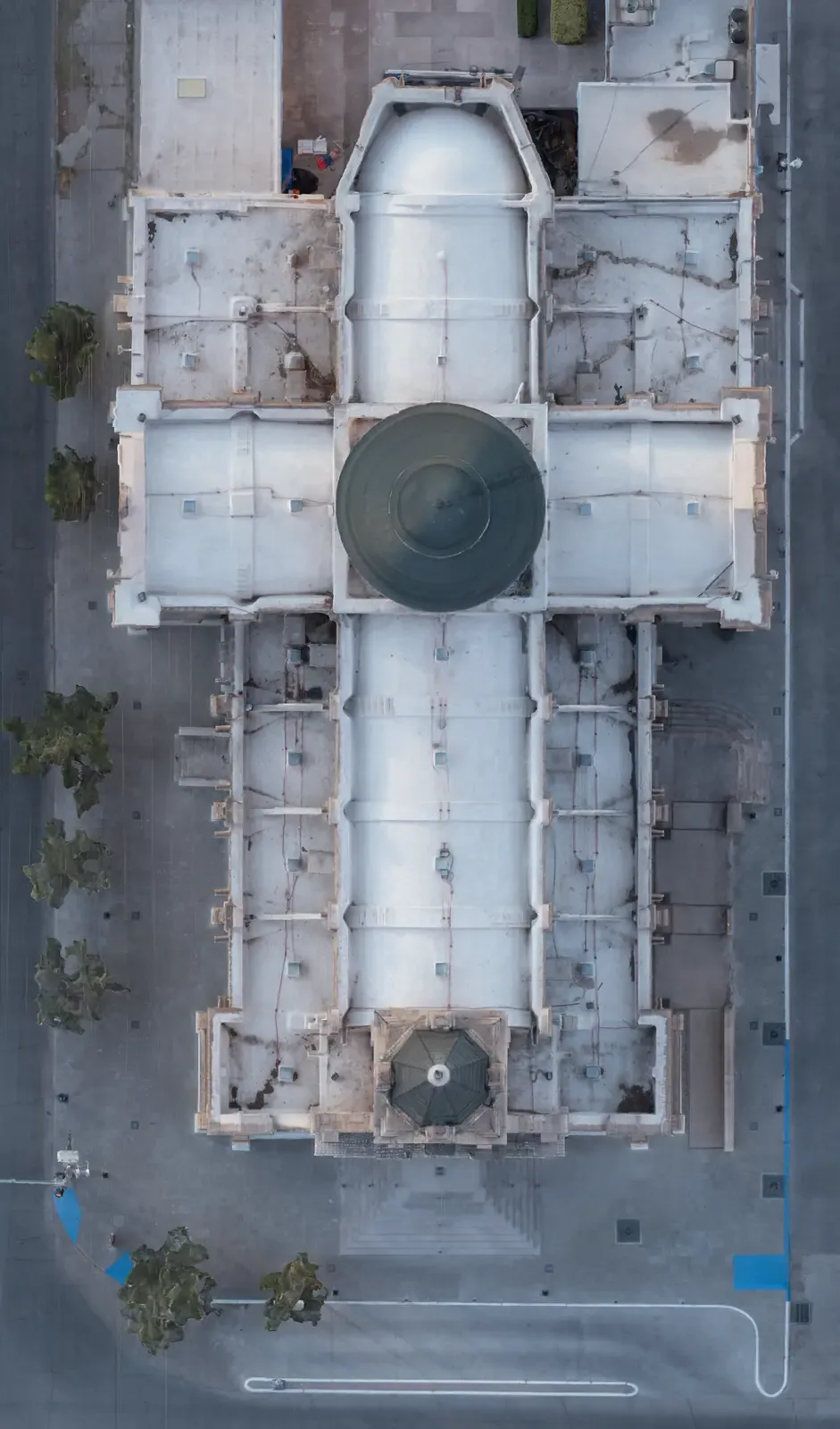 Ortofoto de planta del templo